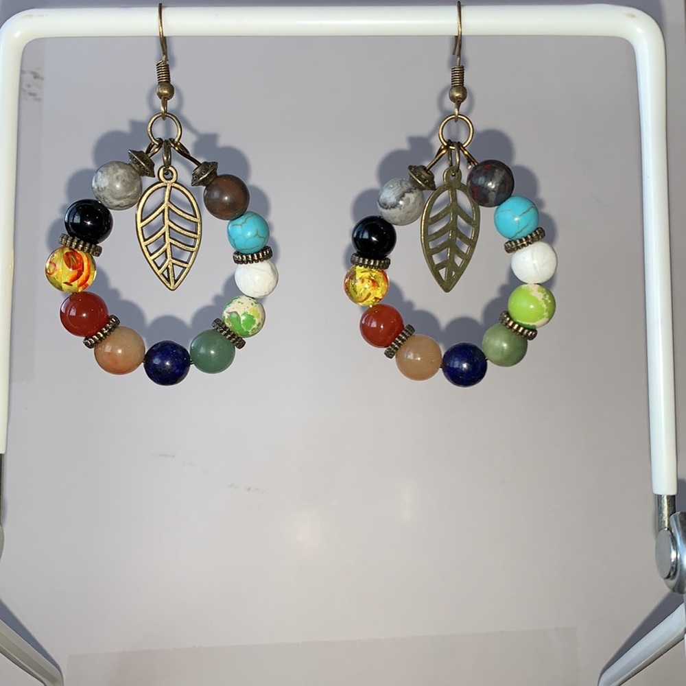 21256 Chakra jaspers earrings